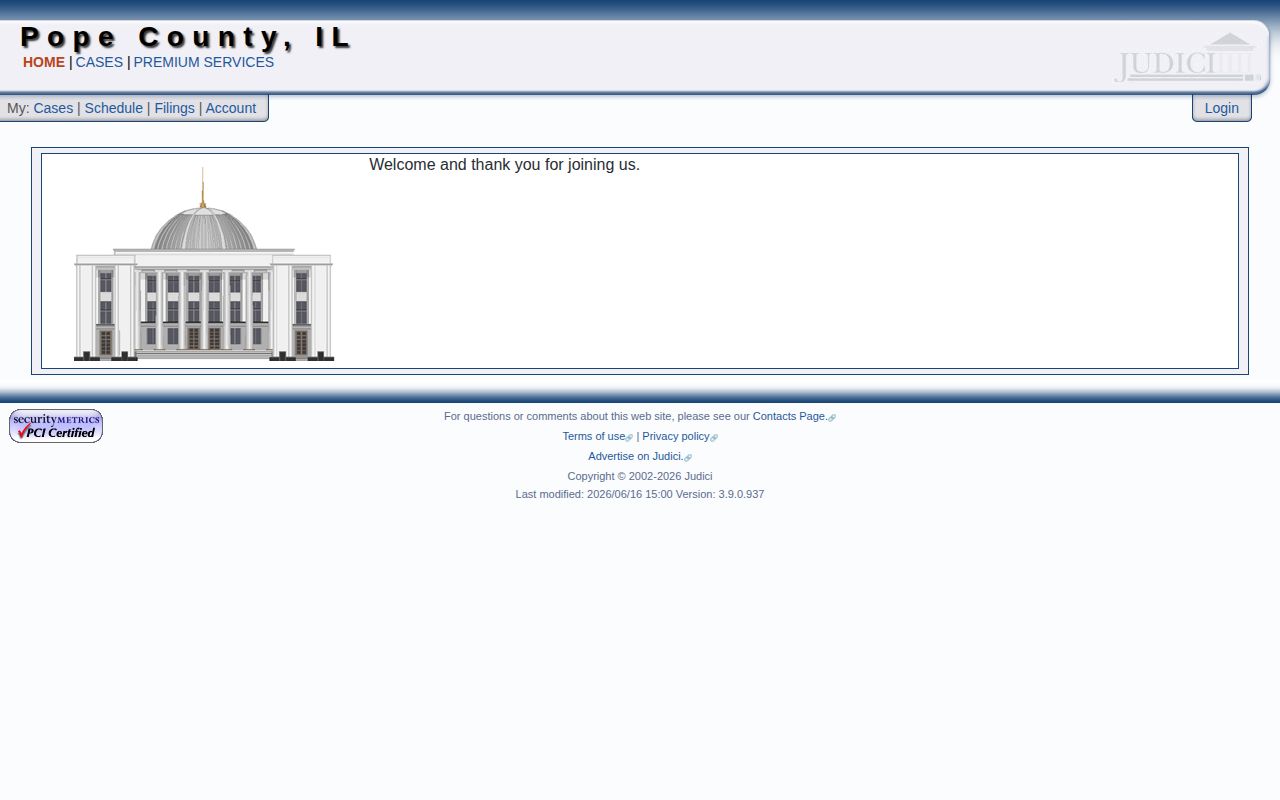 Pope County Judici case search portal